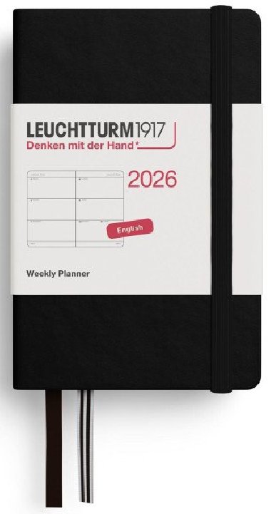 Weekly Planner 2026 Mini (A7) Black - neuveden