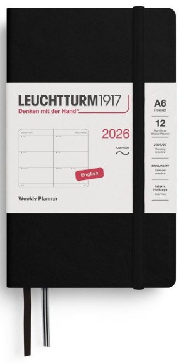 Weekly Planner 2026 Pocket (A6) Black - neuveden