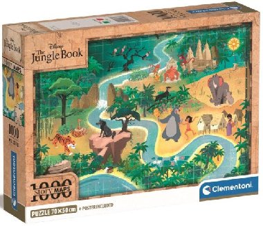 Puzzle Story Maps: Kniha dungl 1000 dlk - neuveden