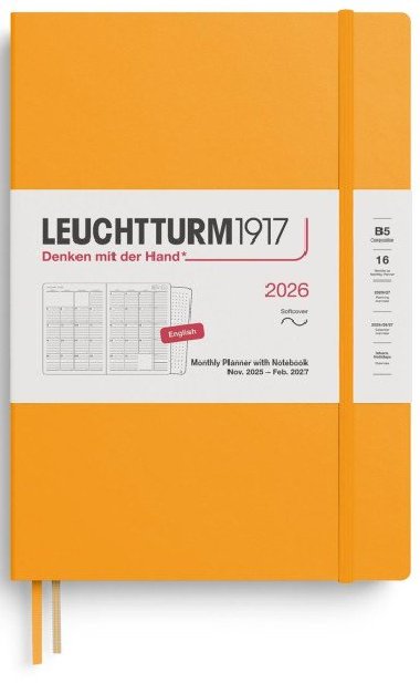 Monthly Planner & Notebook 2026 Composition (B5) 16 Months Rising Sun - neuveden