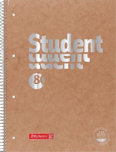 Brunnen student blok natur A4 - tvereek, 80 list - neuveden