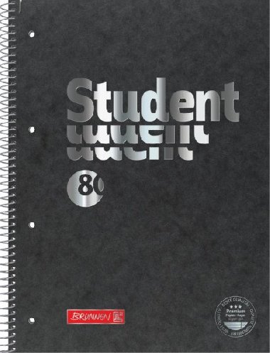 Brunnen student blok natur ern A4 - linka, 80 list - neuveden