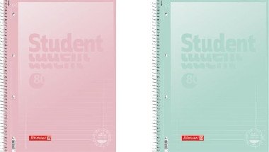 Brunnen student blok pastel A4 - linka, 80 list, rov/zelen - neuveden