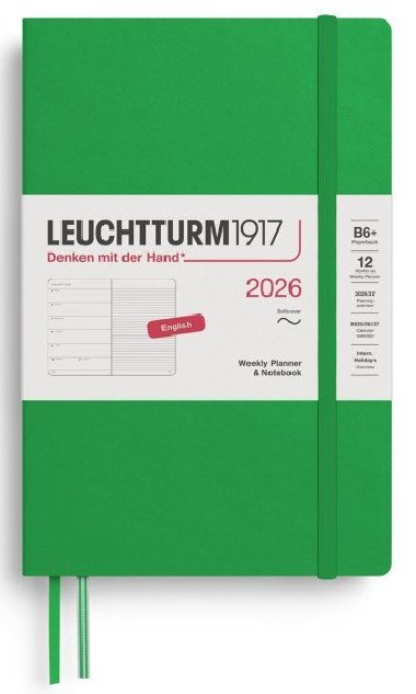 Weekly Planner & Notebook 2026 Paperback (B6+) Spring Leaf - neuveden