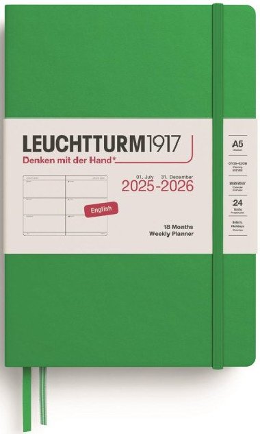 Weekly Planner 2026 Medium (A5) 18 Months Spring Leaf - neuveden