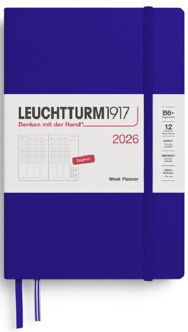 Week Planner 2026 Paperback (B6+) Ink - neuveden
