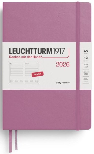 Daily Planner 2026 Medium (A5) Dusty Rose - neuveden