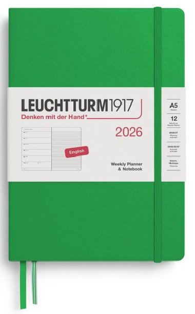Weekly Planner & Notebook 2026 Medium (A5) Spring Leaf - neuveden