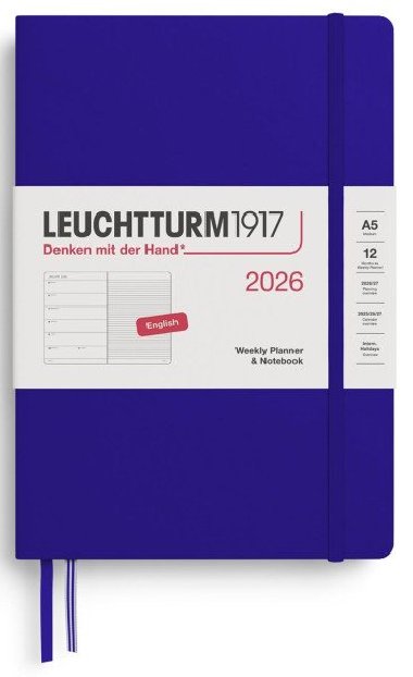 Weekly Planner & Notebook 2026 Medium (A5) Ink - neuveden