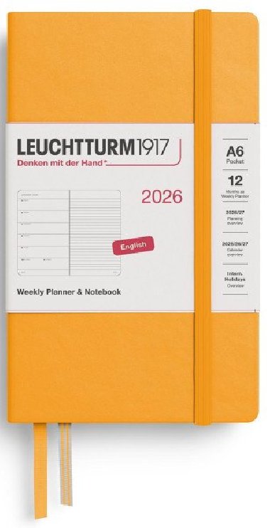 Weekly Planner & Notebook 2026 Pocket (A6) Rising Sun - neuveden