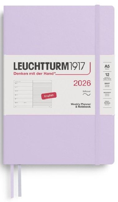 Weekly Planner & Notebook 2026 Medium (A5) Lilac - neuveden