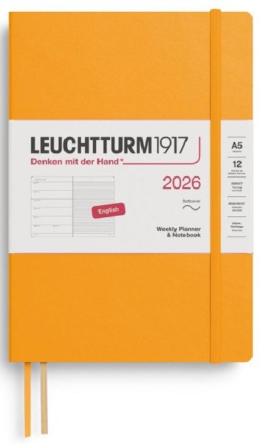 Weekly Planner & Notebook 2026 Medium (A5) Rising Sun - neuveden