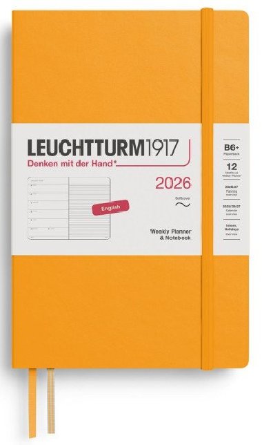Weekly Planner & Notebook 2026 Paperback (B6+) Rising Sun - neuveden