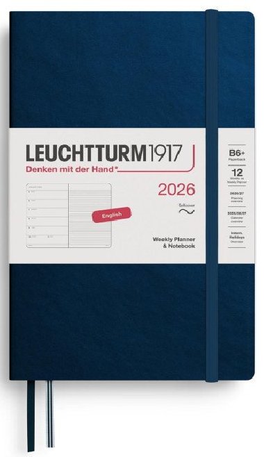 Weekly Planner & Notebook 2026 Paperback (B6+) Deep Sea - neuveden