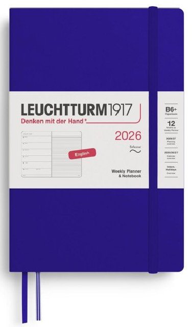 Weekly Planner & Notebook 2026 Paperback (B6+) Ink - neuveden