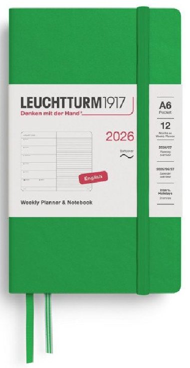 Weekly Planner & Notebook 2026 Pocket (A6) Spring Leaf - neuveden