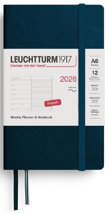 Weekly Planner & Notebook 2026 Pocket (A6) Deep Sea - neuveden