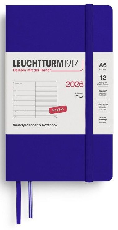 Weekly Planner & Notebook 2026 Pocket (A6) Ink - neuveden