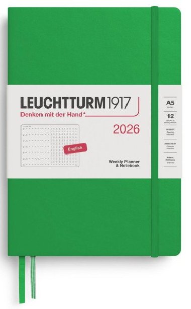 Weekly Planner & Notebook 2026 Medium (A5) Spring Leaf - tekovan - neuveden