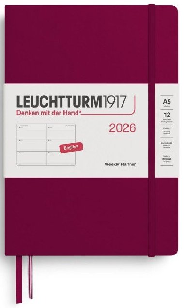 Weekly Planner 2026 Medium (A5) Port Red - neuveden