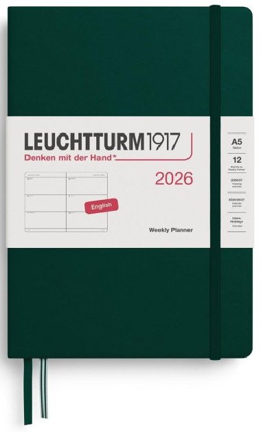 Weekly Planner 2026 Medium (A5) Forest Green - neuveden