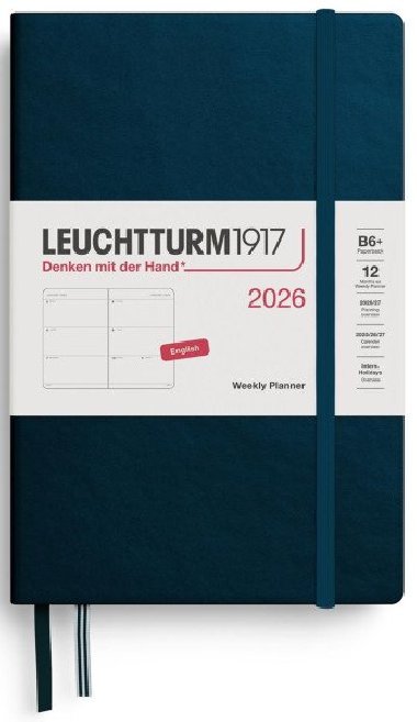 Weekly Planner 2026 Paperback (B6+) Deep Sea - neuveden
