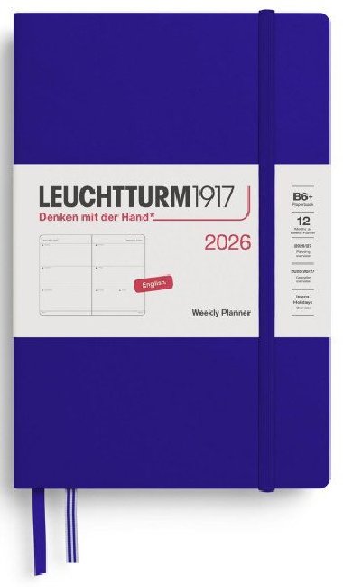 Weekly Planner 2026 Paperback (B6+) Ink - neuveden