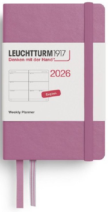 Weekly Planner 2026 Mini (A7) Dusty Rose - neuveden