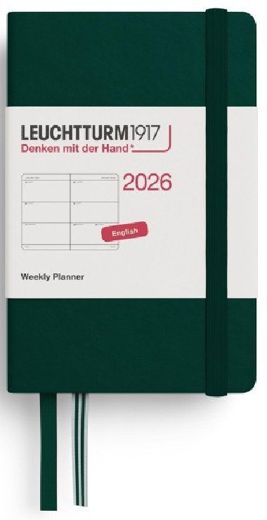 Weekly Planner 2026 Mini (A7) Forest Green - neuveden
