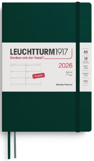 Weekly Planner 2026 Medium (A5) Forest Green - neuveden