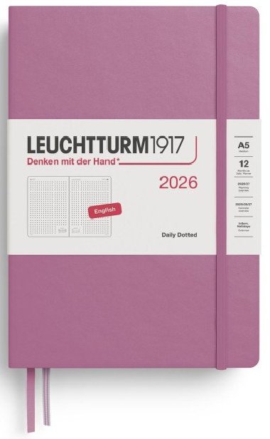Daily Planner 2026 Medium (A5) Dusty Rose - tekovan - neuveden