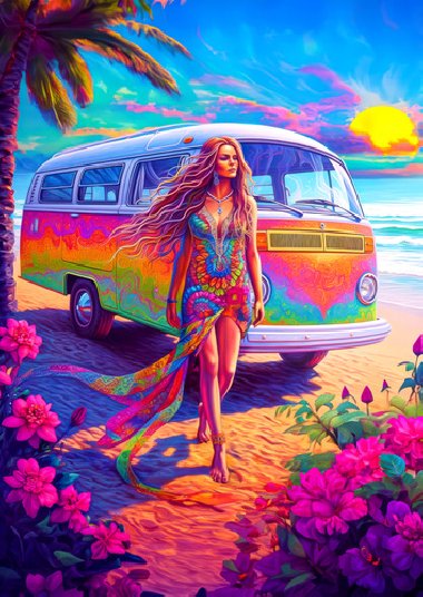 Puzzle V srdci Hippie 1000 dlk - 