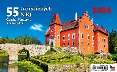 55 turistickch nej ech, Moravy a Slezska 2026 - stoln kalend - 