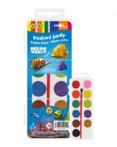 Vodov barvy Ocean World/12 barev se ttcem - neuveden