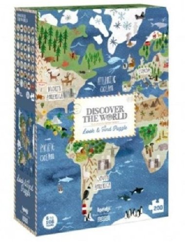 LONDJI Velk puzzle Objevuj svt - 200 pcs - neuveden