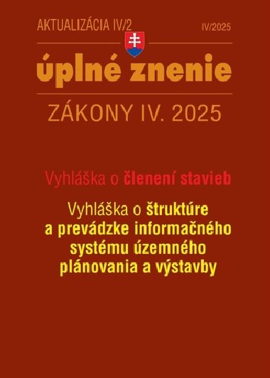 Aktualizcia IV/2 2025 - Stavebn zkon - zemn plnovanie - 