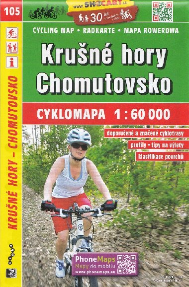 Krušné hory Chomutovsko 1:60 000 cyklomapa Shocart číslo 105 - Shocart Krušné hory Chomutovsko 1:60 000 cyklomapa Shocart číslo 105 - Shocart