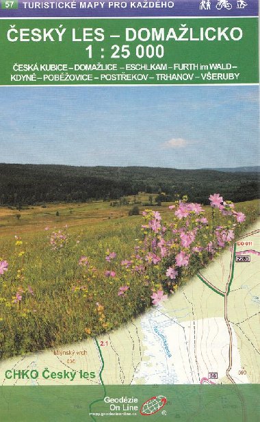 Český les Domažlicko 1:25 000 - turistická mapa - Geodézie On Line Český les Domažlicko 1:25 000 - turistická mapa - Geodézie On Line