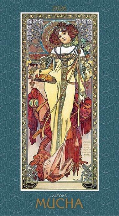 Kalend 2026 Alfons Mucha, nstnn, 33 x 60 cm - Spektrum Grafik