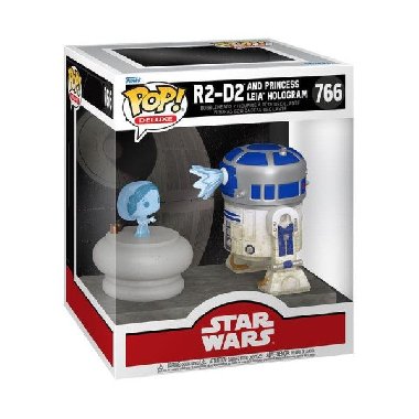 Funko POP Deluxe: Star Wars - R2-D2 and Princess Leia Hologram #766 - neuveden