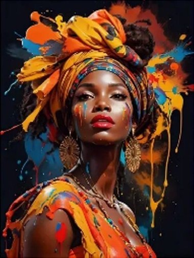 Diamantov malovn Afrianka 30x40cm - 