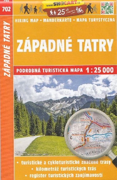 Západné Tatry - mapa Shocart 1:25 000 číslo 702 - Shocart Západné Tatry - mapa Shocart 1:25 000 číslo 702 - Shocart