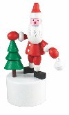 Mačkací figurka Santa s bílou rolničkou - 