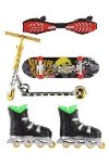 Sada skateboard, waveboard, brusle, kolobka - neuveden