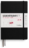 Weekly Planner & Notebook 2026 Medium (A5) Black - tekovan - neuveden