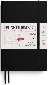 Monthly Planner & Notebook 2026 Paperback (B6+) 16 Months Black - neuveden