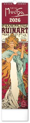 Kalend 2026 nstnn: Alfons Mucha, 12 x 48 cm - neuveden