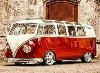 Diamantov malovn erven Volkswagen 30x40cm - 