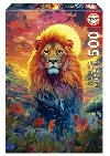 Puzzle Upřený pohled majestátního lva 500 dílků - 