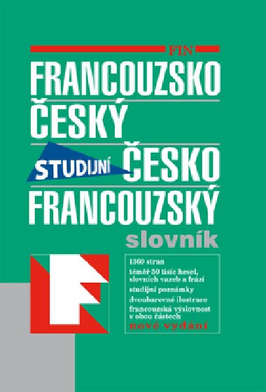 FIN Francouzsko český česko francouzský slovník Studijní - Fin